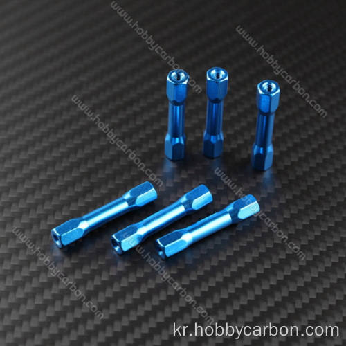 M3x6.3x15mm 라운드 알루미늄 보라색 단계 스탠드 오프